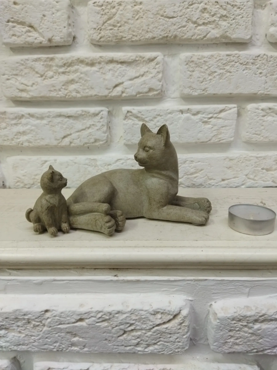 Статуэтка Кошка с котёнком Статуэтка Кошка с котёнком